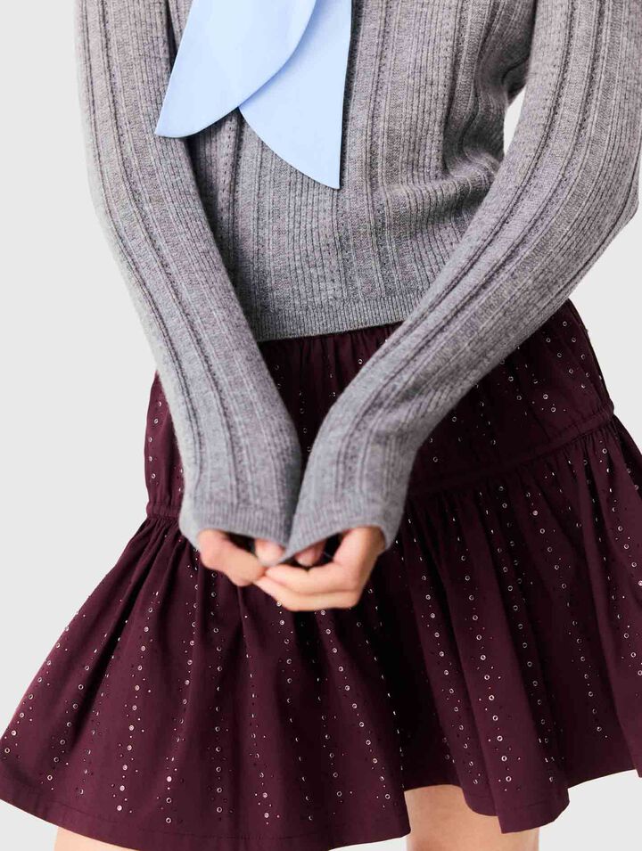 Pull collo rimovibile in popeline