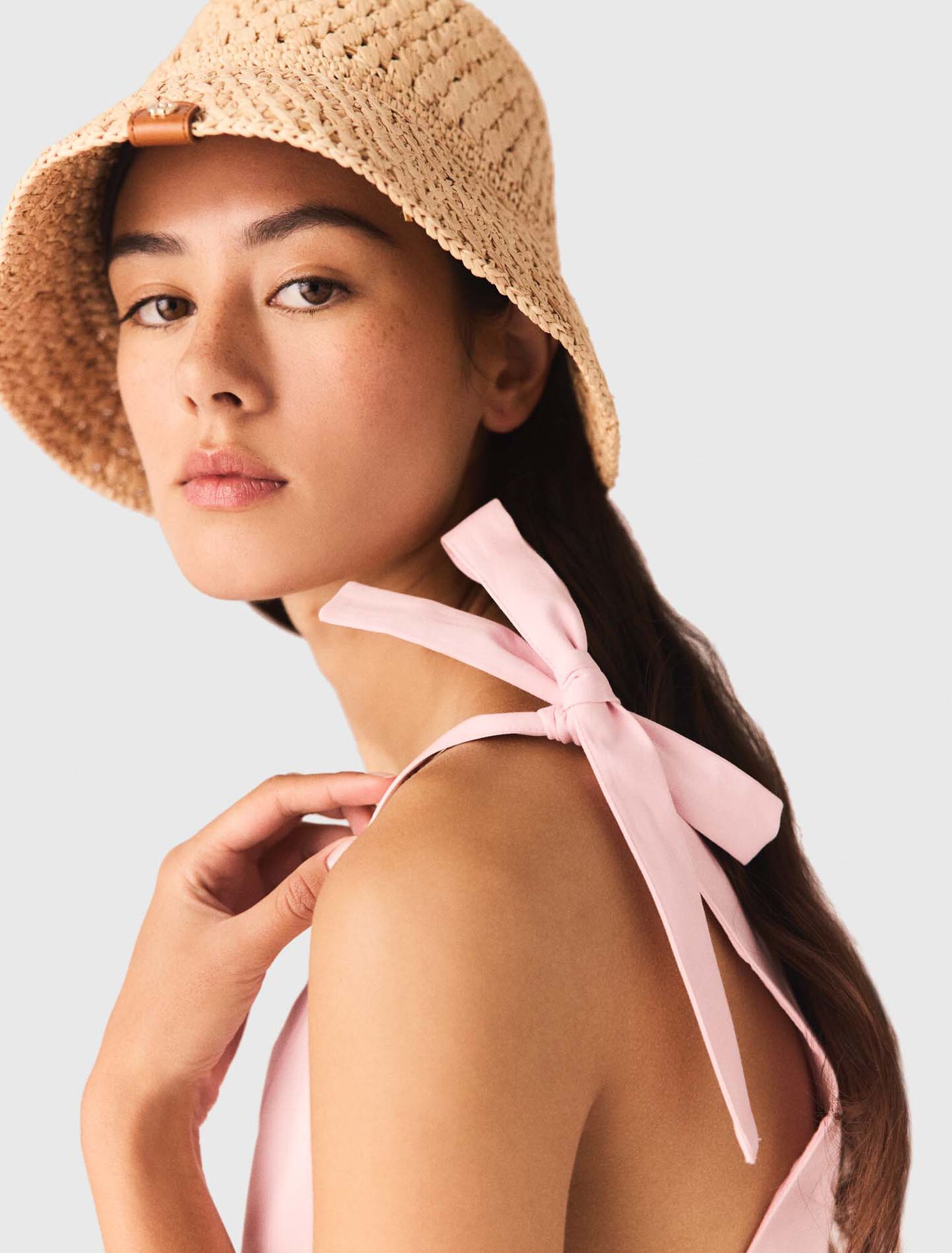 Abito corto svasato in cotone