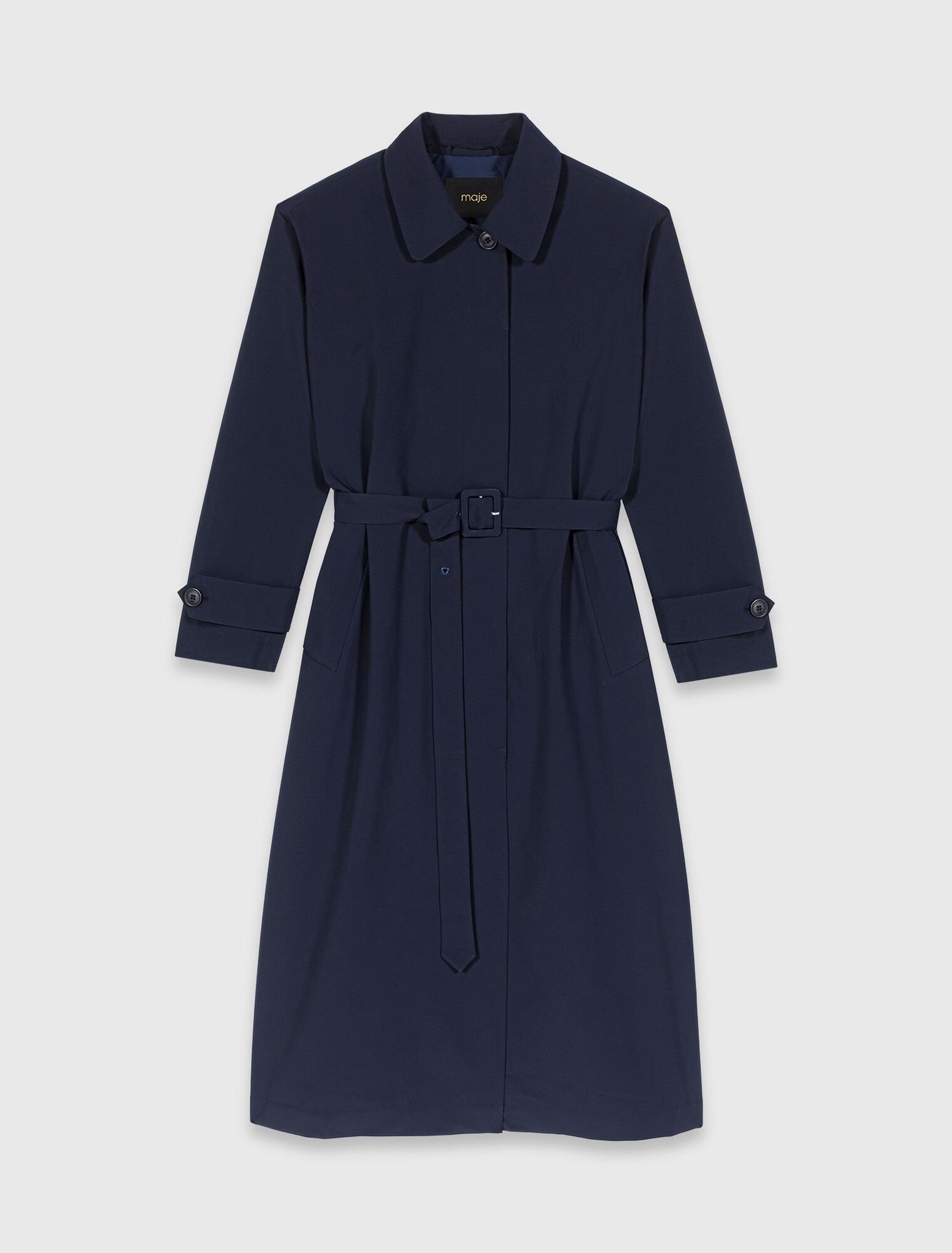 Trench cappuccio strass rimovibile