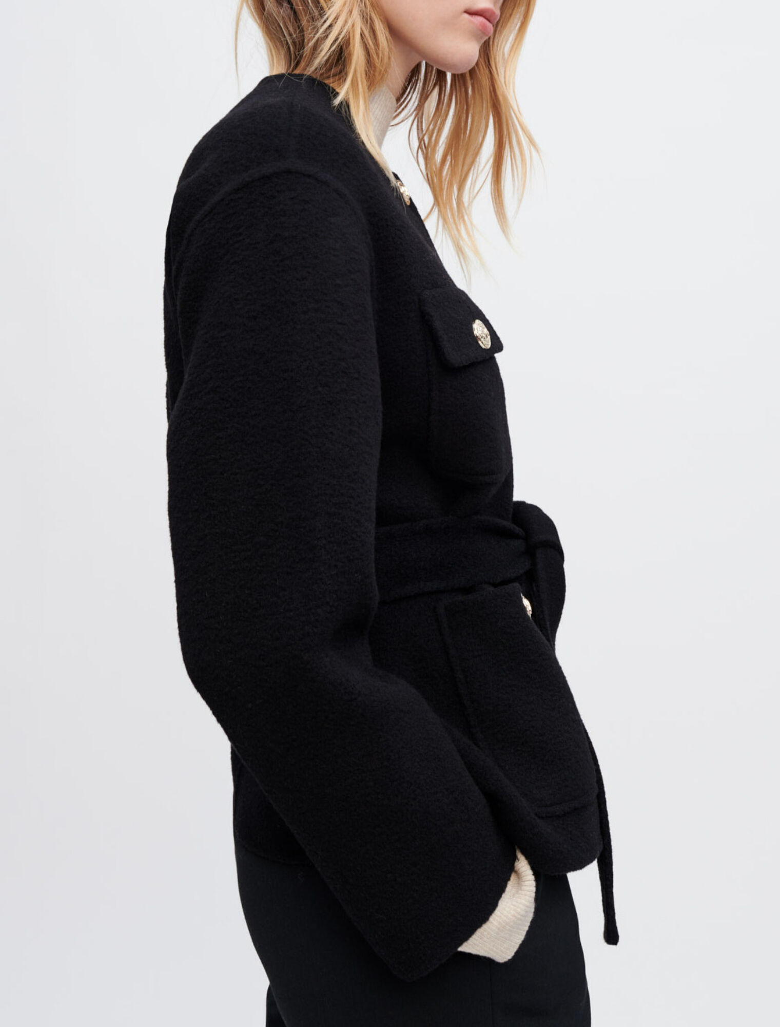 Cappotto double-face testurizzato