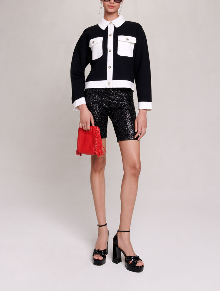 Shorts da ciclista con paillettes