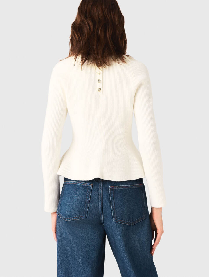 Pullover con vita peplum