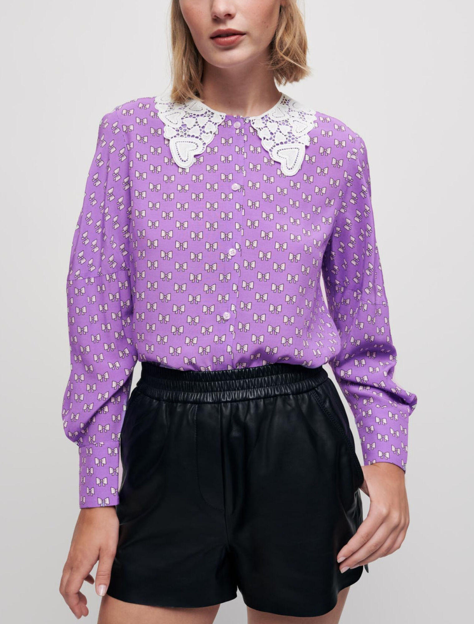 Camicia con stampa a fiocchi