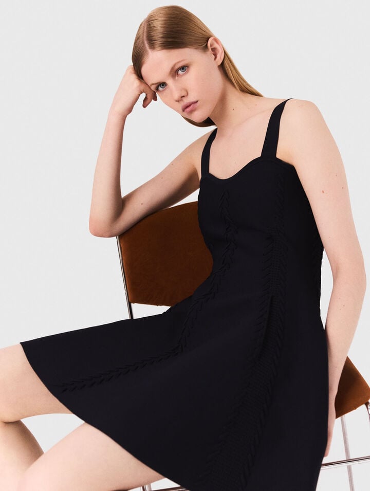 Abito babydoll corto in maglia 