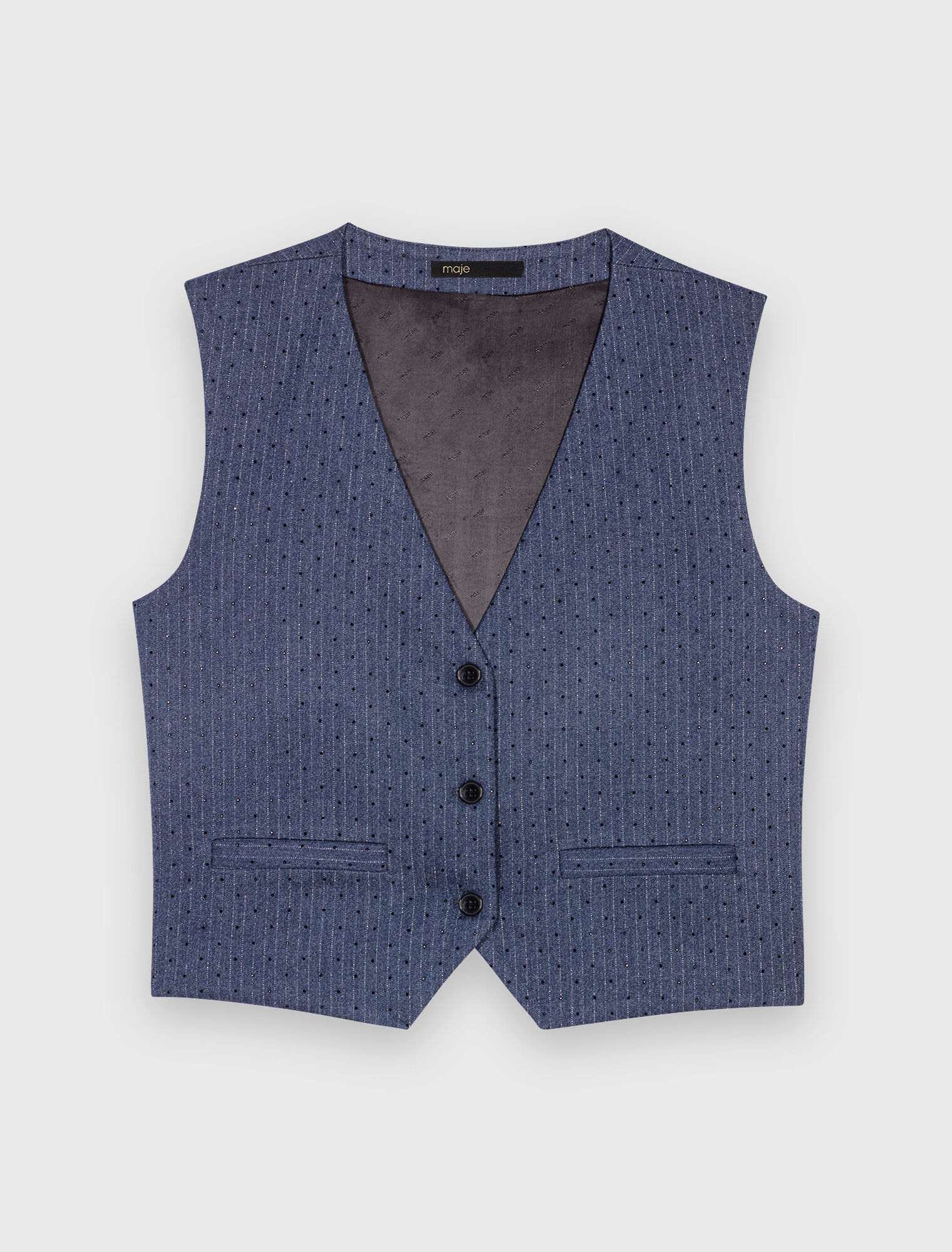 Panciotto da tailleur con strass