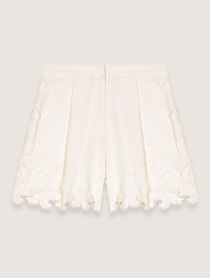 Shorts ricamati