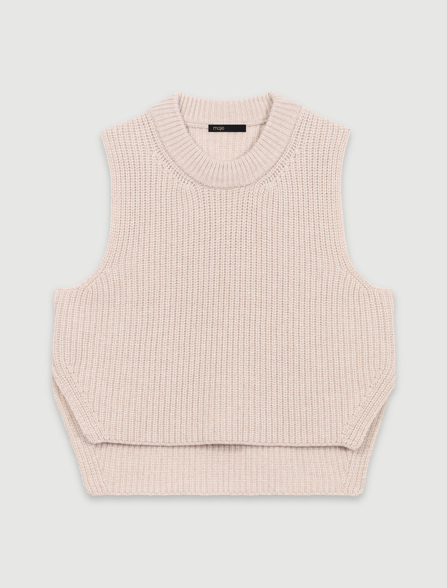 Maglione in lana senza maniche