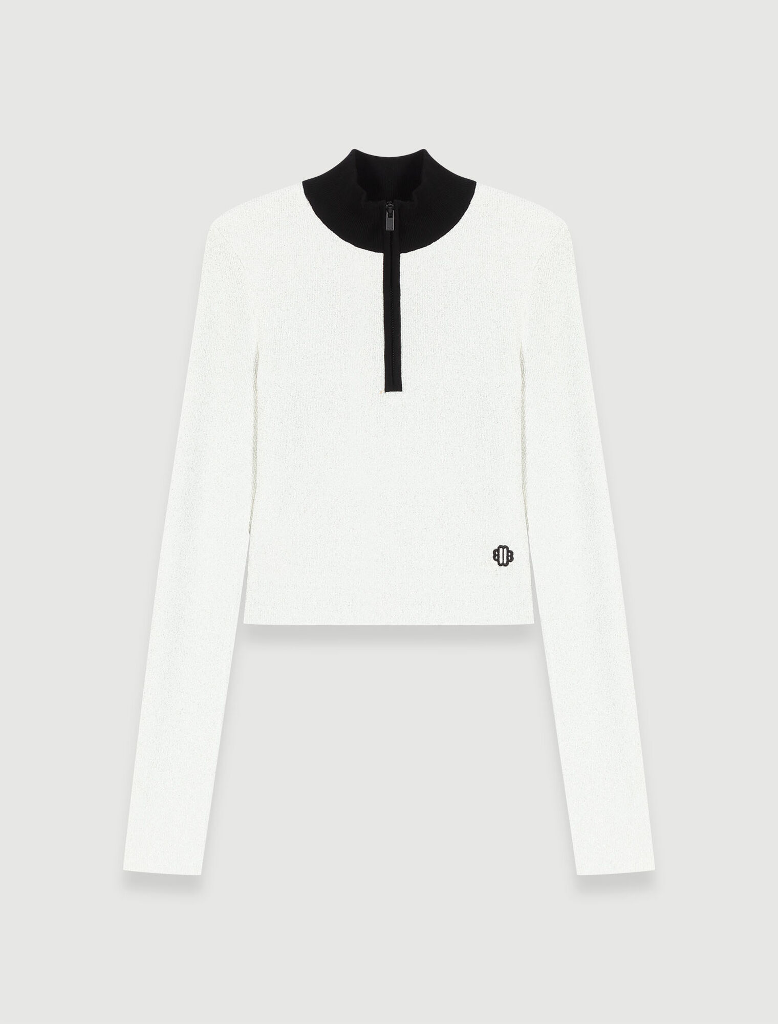 Pull corto in maglia fantasia