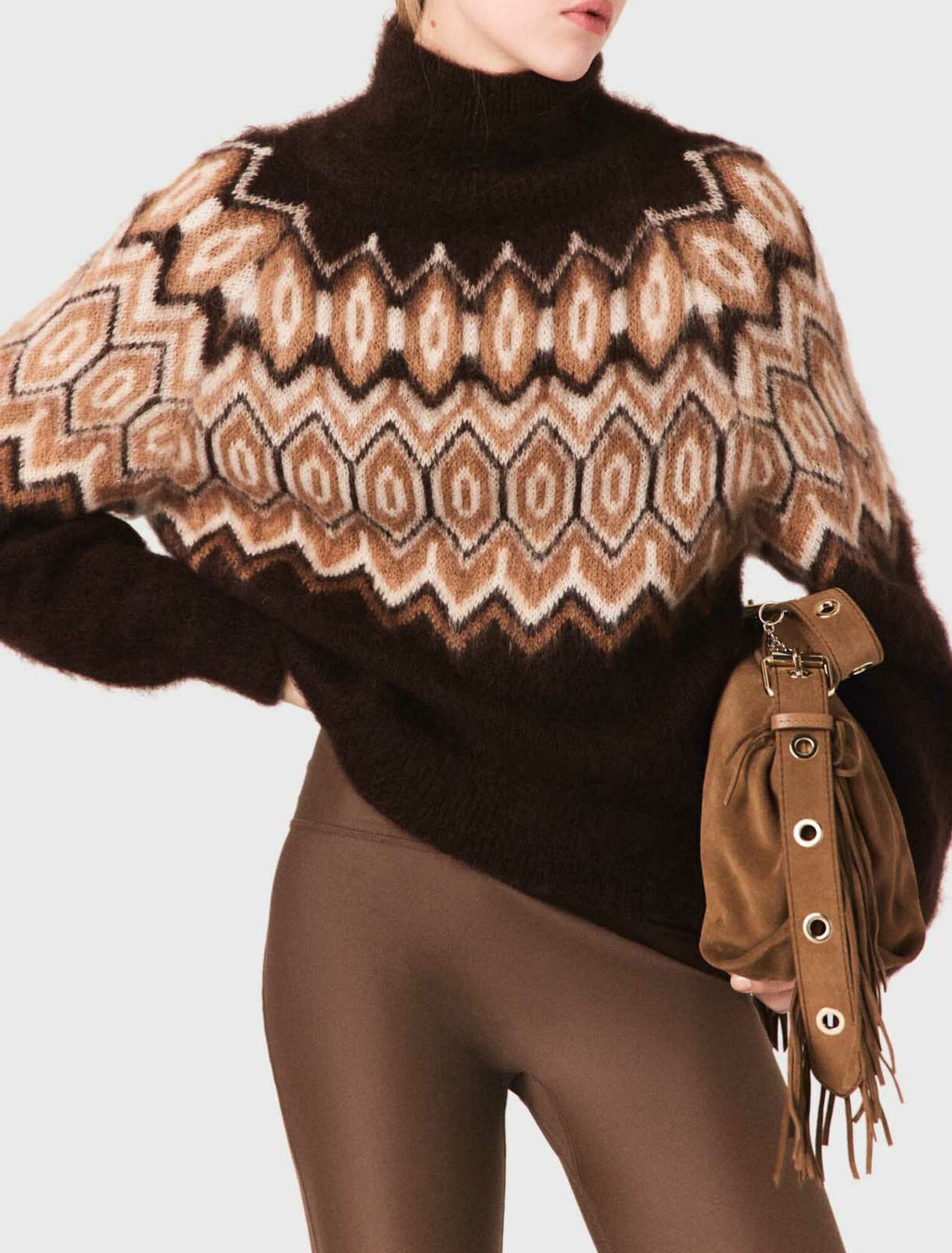 Maglione Fairisle a collo alto