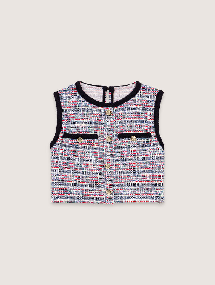 Abito corto 2 in 1 in tweed