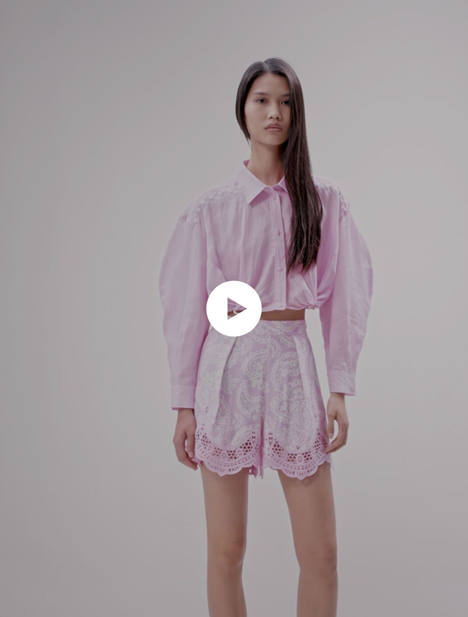 Camicia corta in ramia