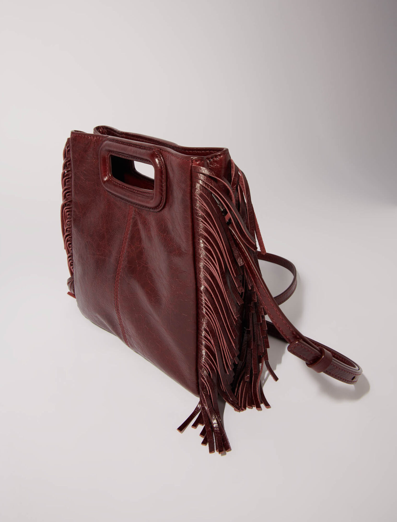 Borsa M in pelle craquelé