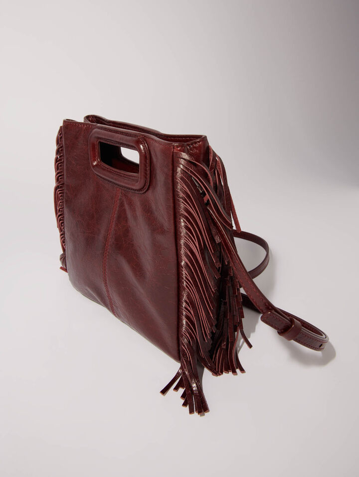 Borsa M in pelle craquelé