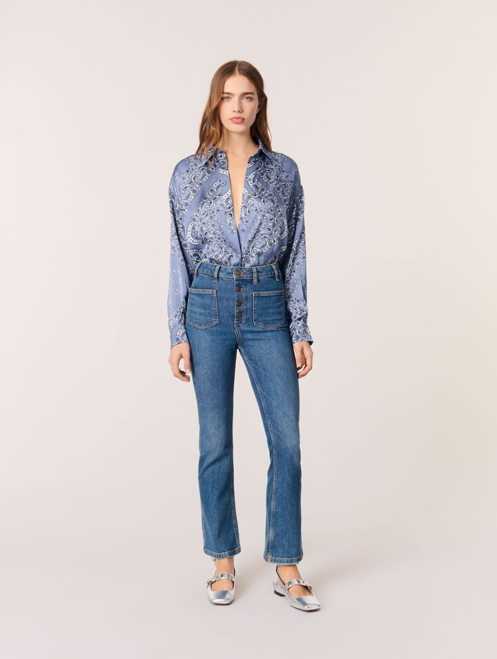 Camicia fluida con stampa