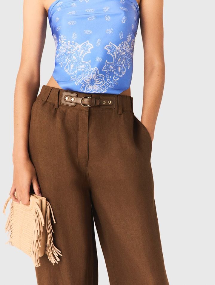 Pantaloni in misto lino