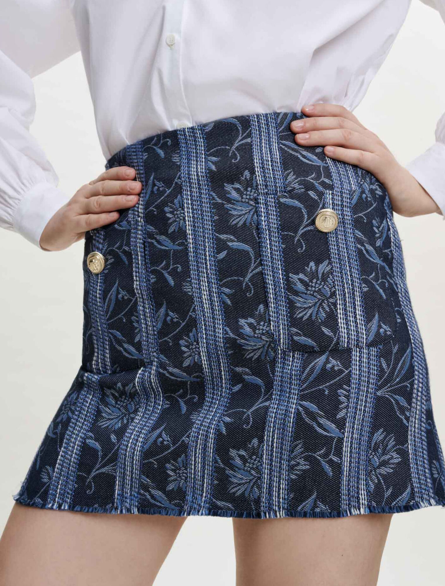 Pantaloncini trompe l'oeil jacquard