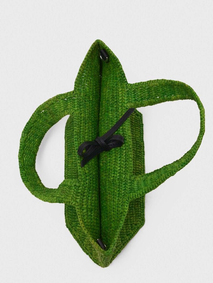 Mini shopping bag in rafia naturale