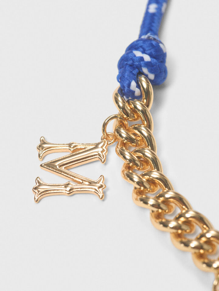 Collana a catena con cordino marino