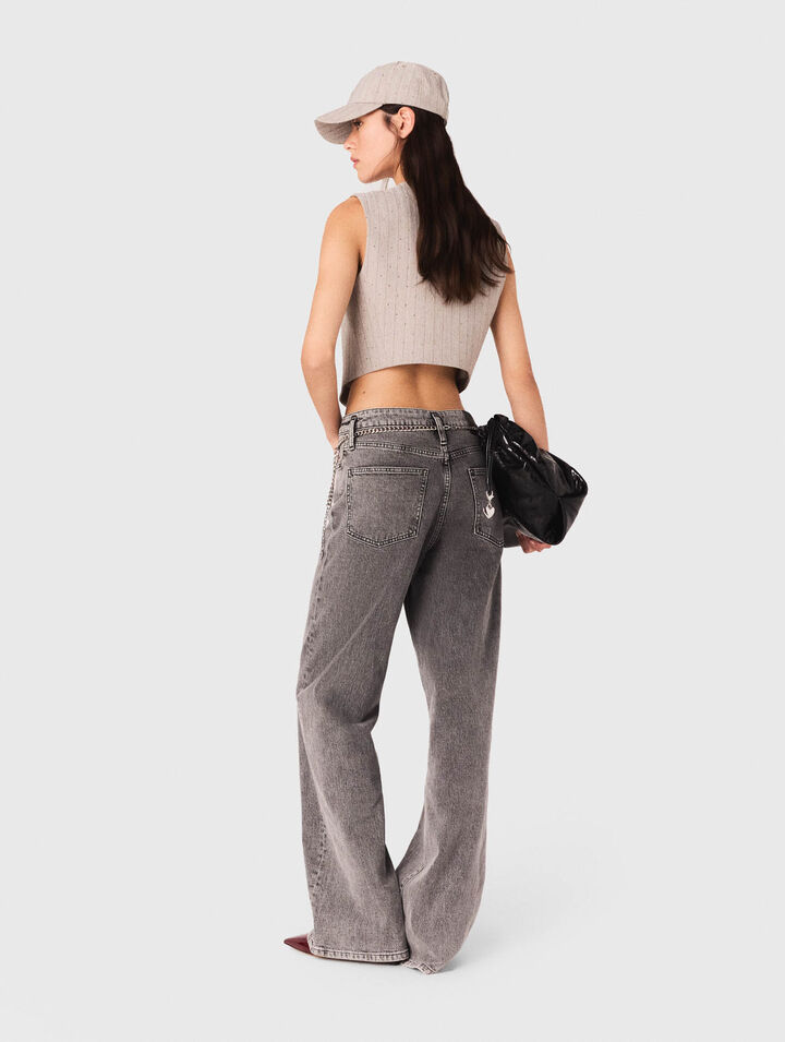Panciotto da tailleur con strass