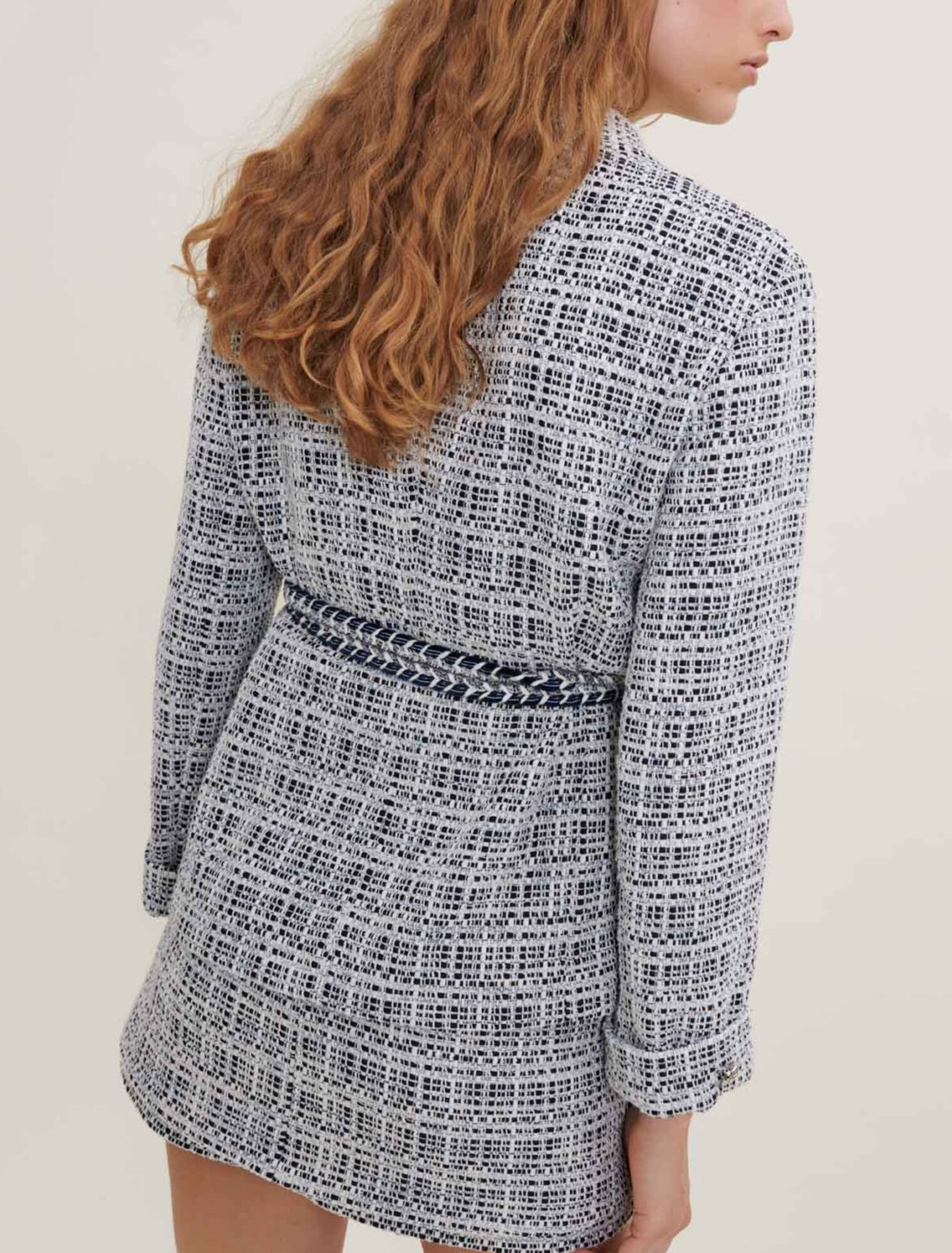 Giacca di tweed con cintura