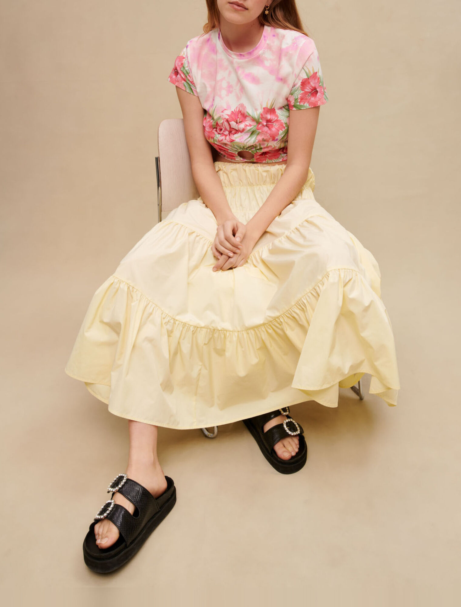 Gonna lunga arricciata