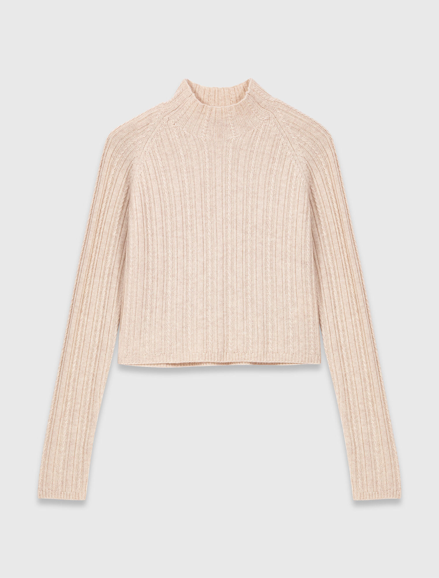 Maglione corto in maglia a trecce