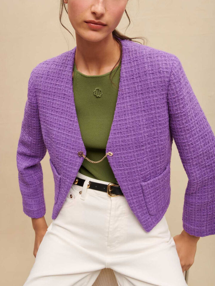 Giacca corta in tweed