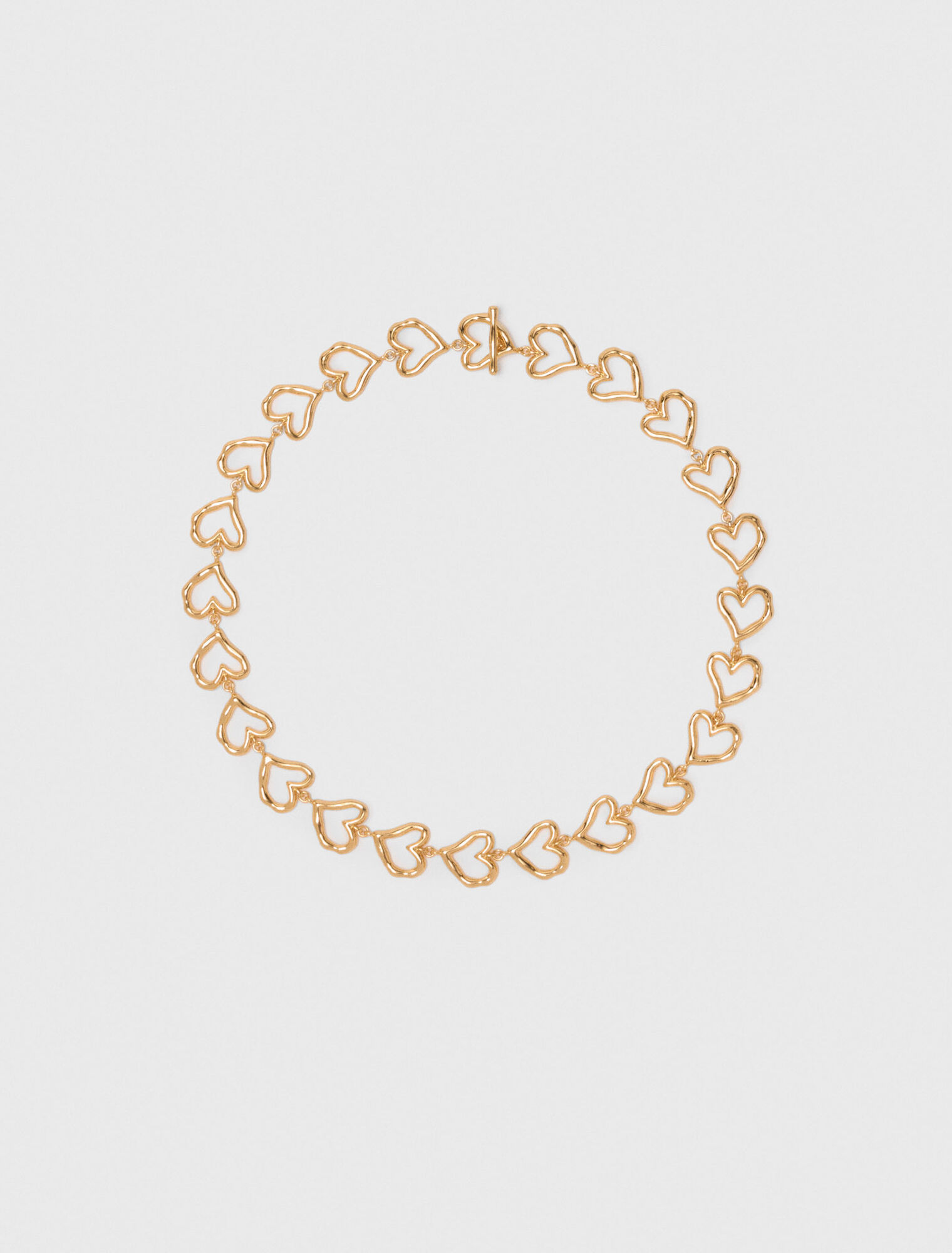 Collana cuore in ottone dorato