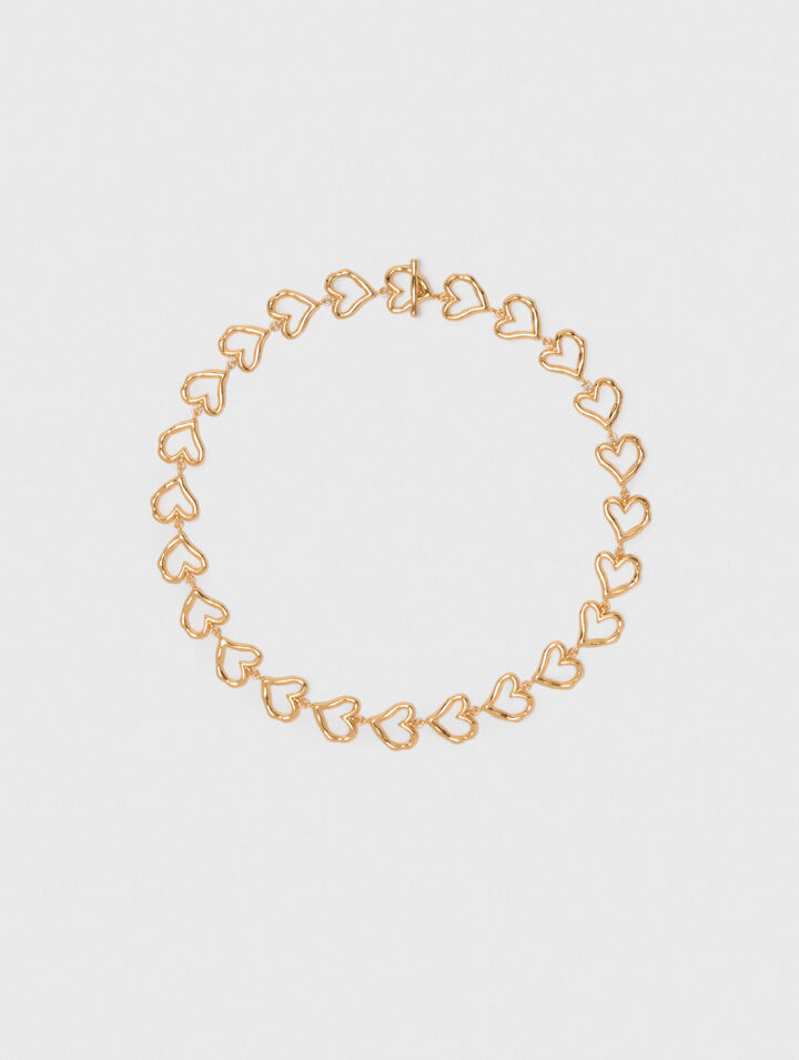 Collana cuore in ottone dorato