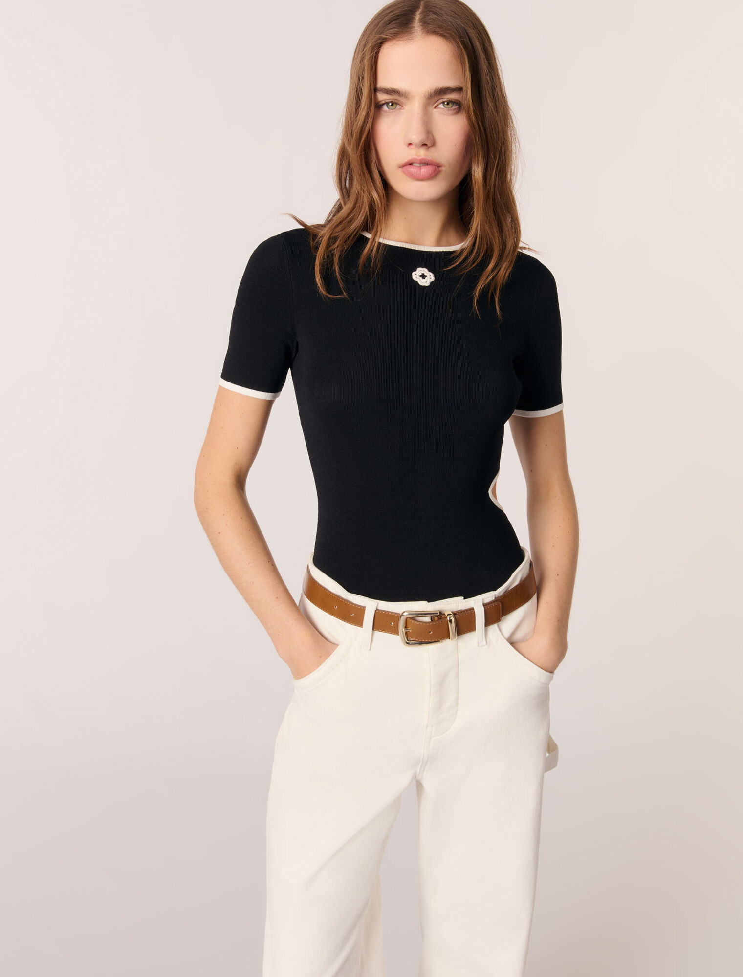 Body traforato in maglia