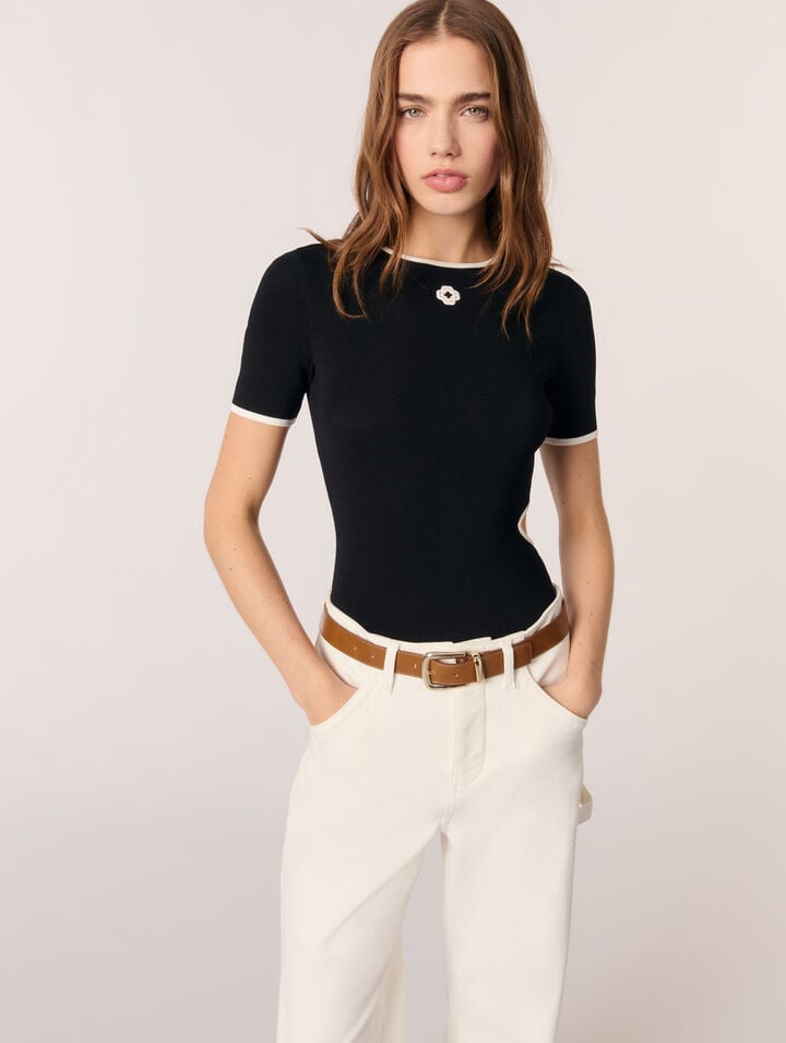 Body traforato in maglia