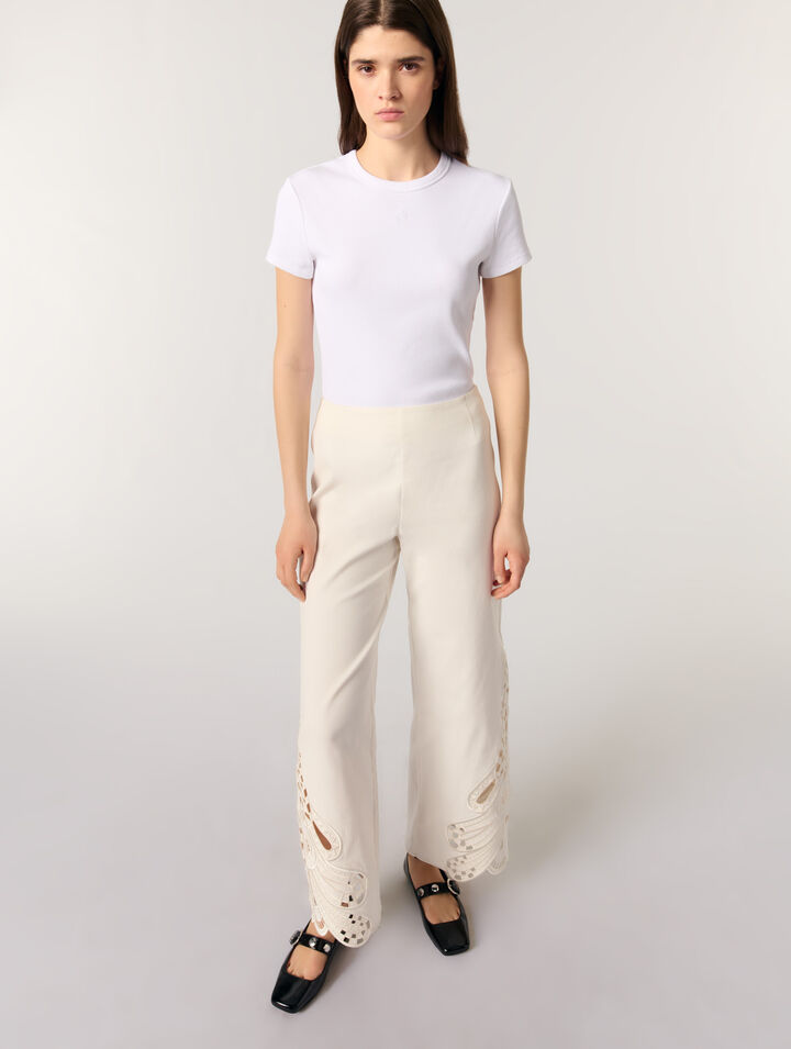Pantaloni ricamati