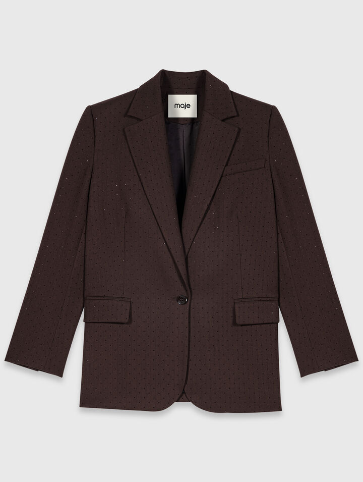 Giacca da tailleur con strass