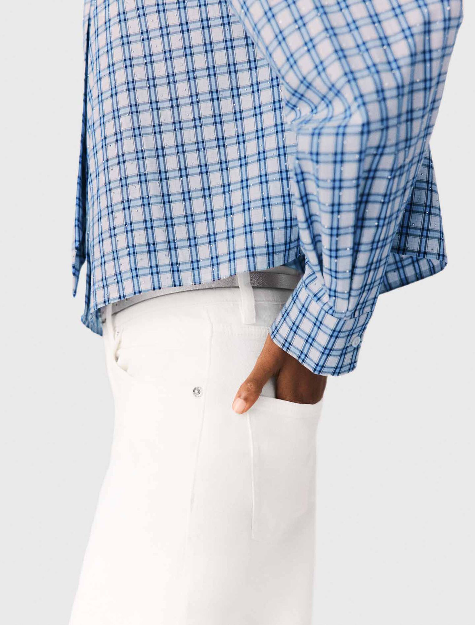 Camicia strass, cravatta rimovibile