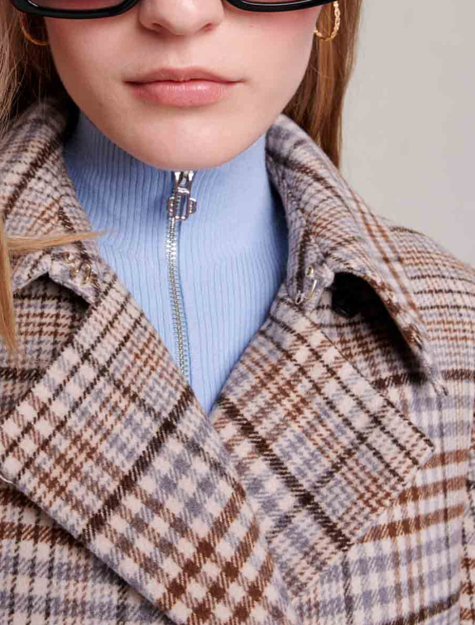 Cappotto lungo a scacchi