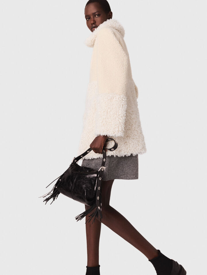Cappotto lungo in ecopelliccia