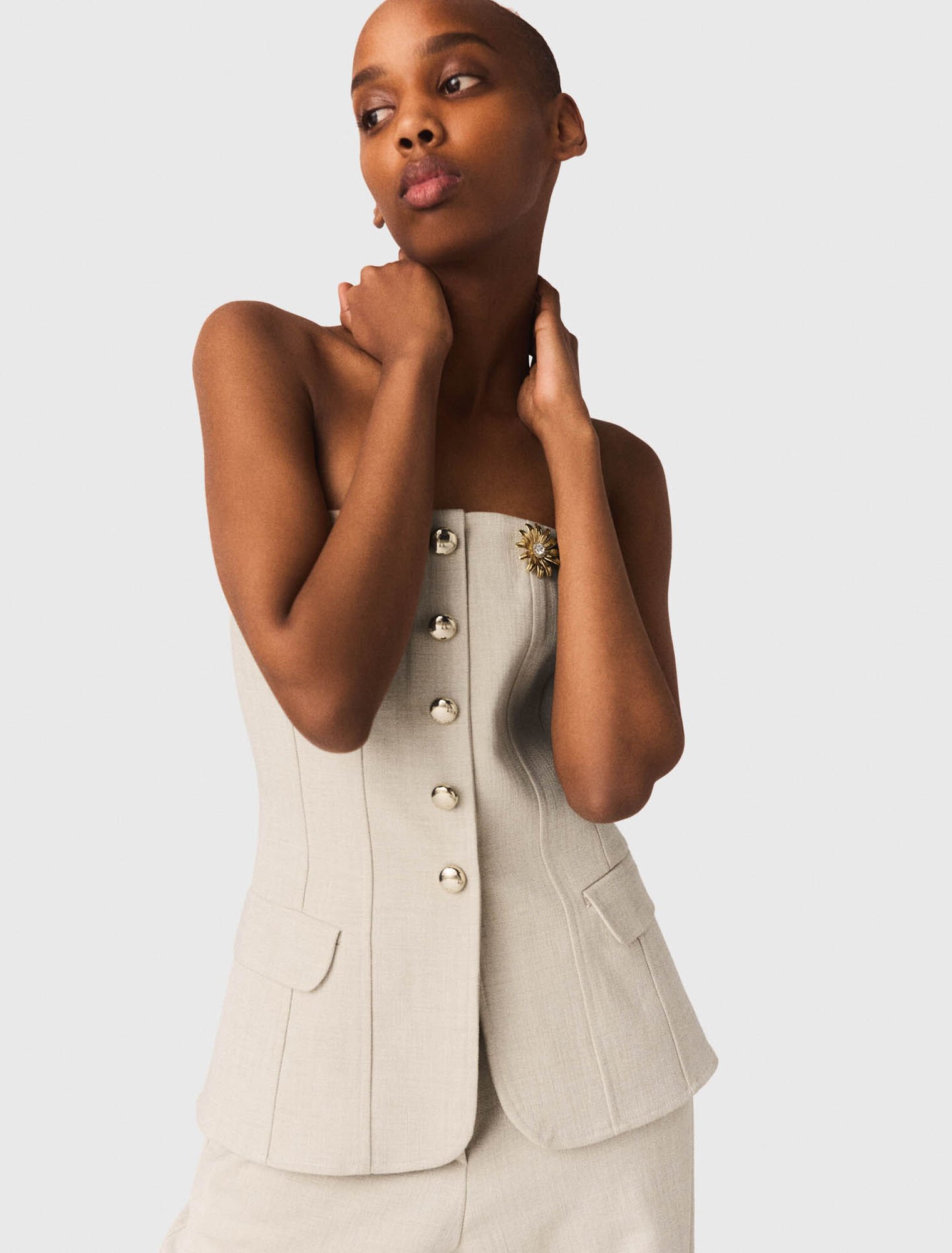 Top a bustino sartoriale