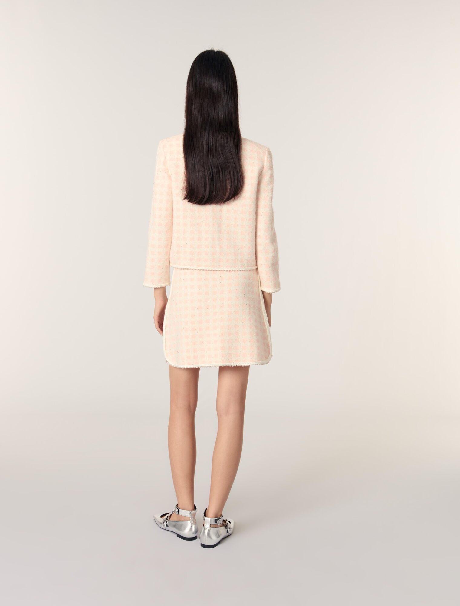 Giacca in maglia effetto tweed