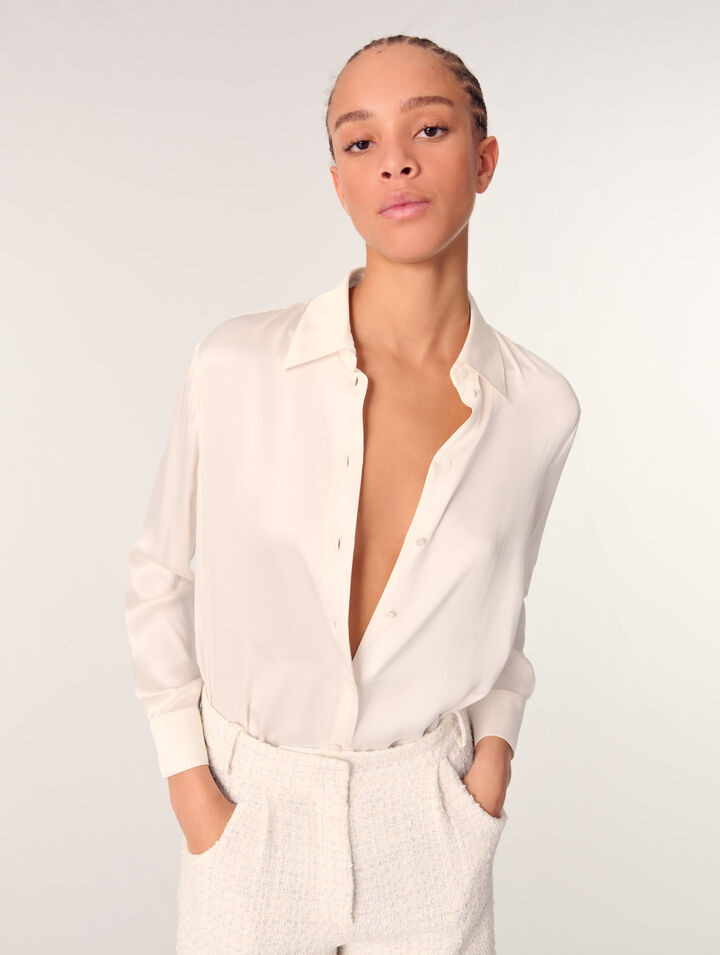 Camicia bianca in seta