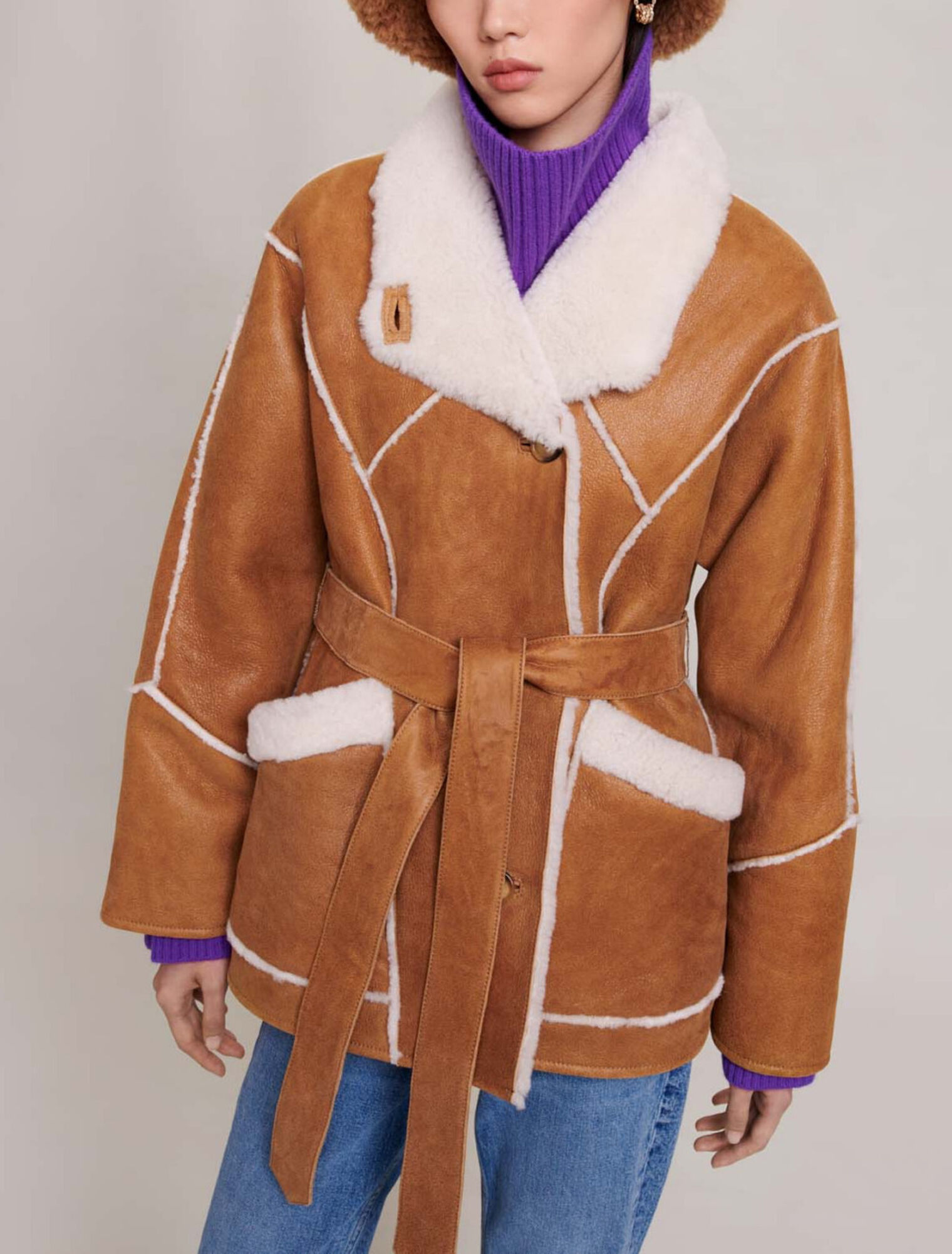 Cappotto corto in montone
