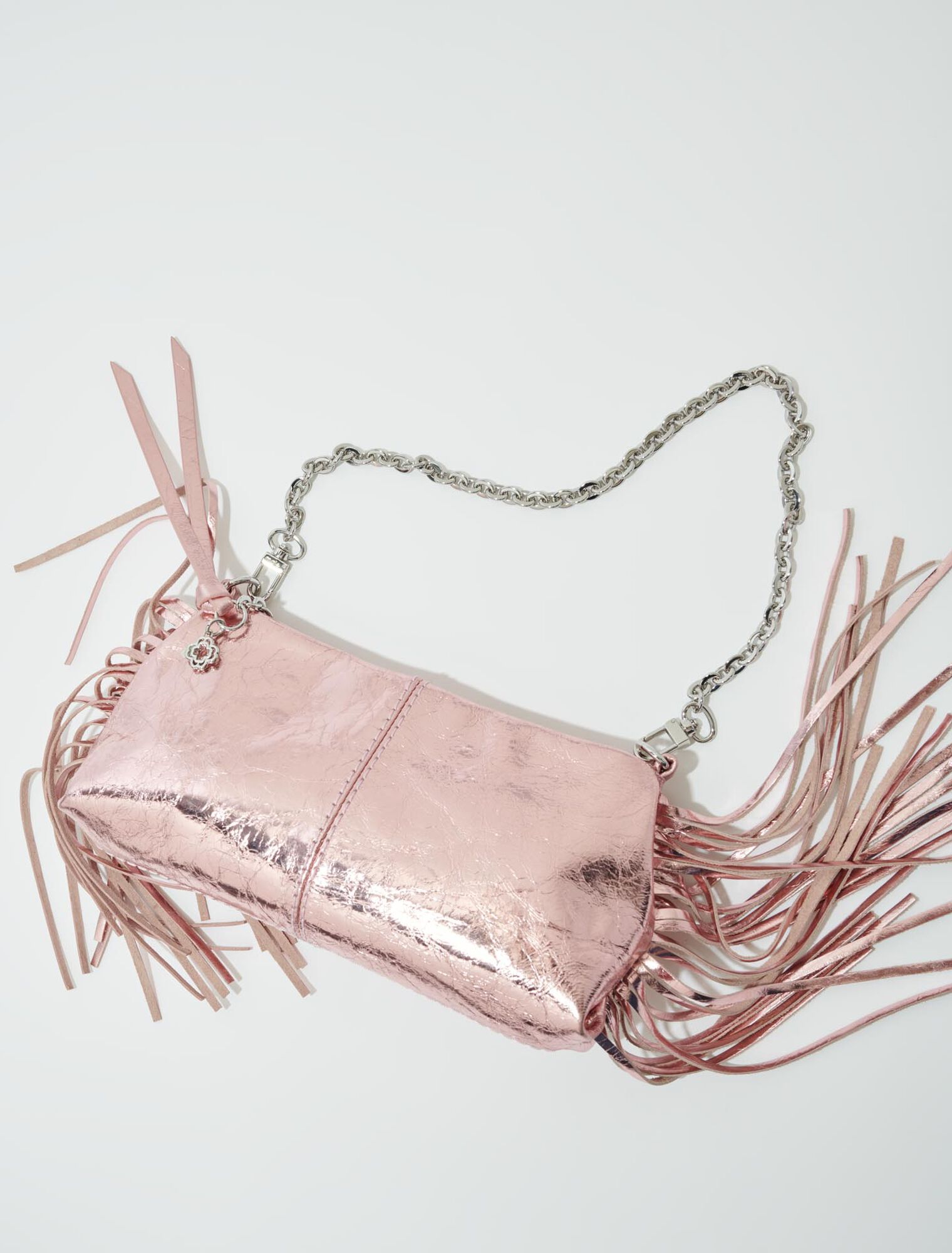 Pochette Miss M pouch pelle metallo