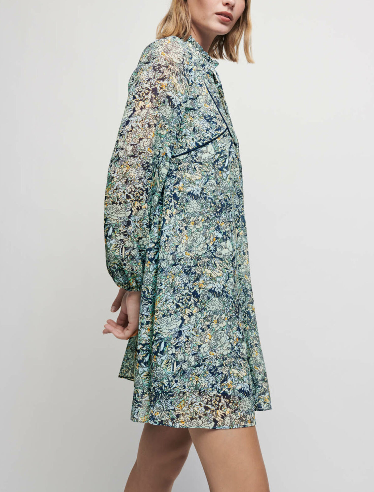 Abito in chiffon stampato