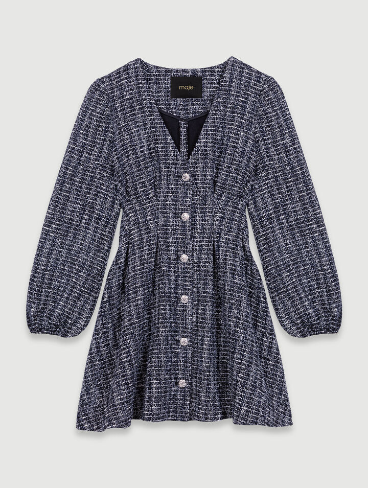 Abito corto in tweed
