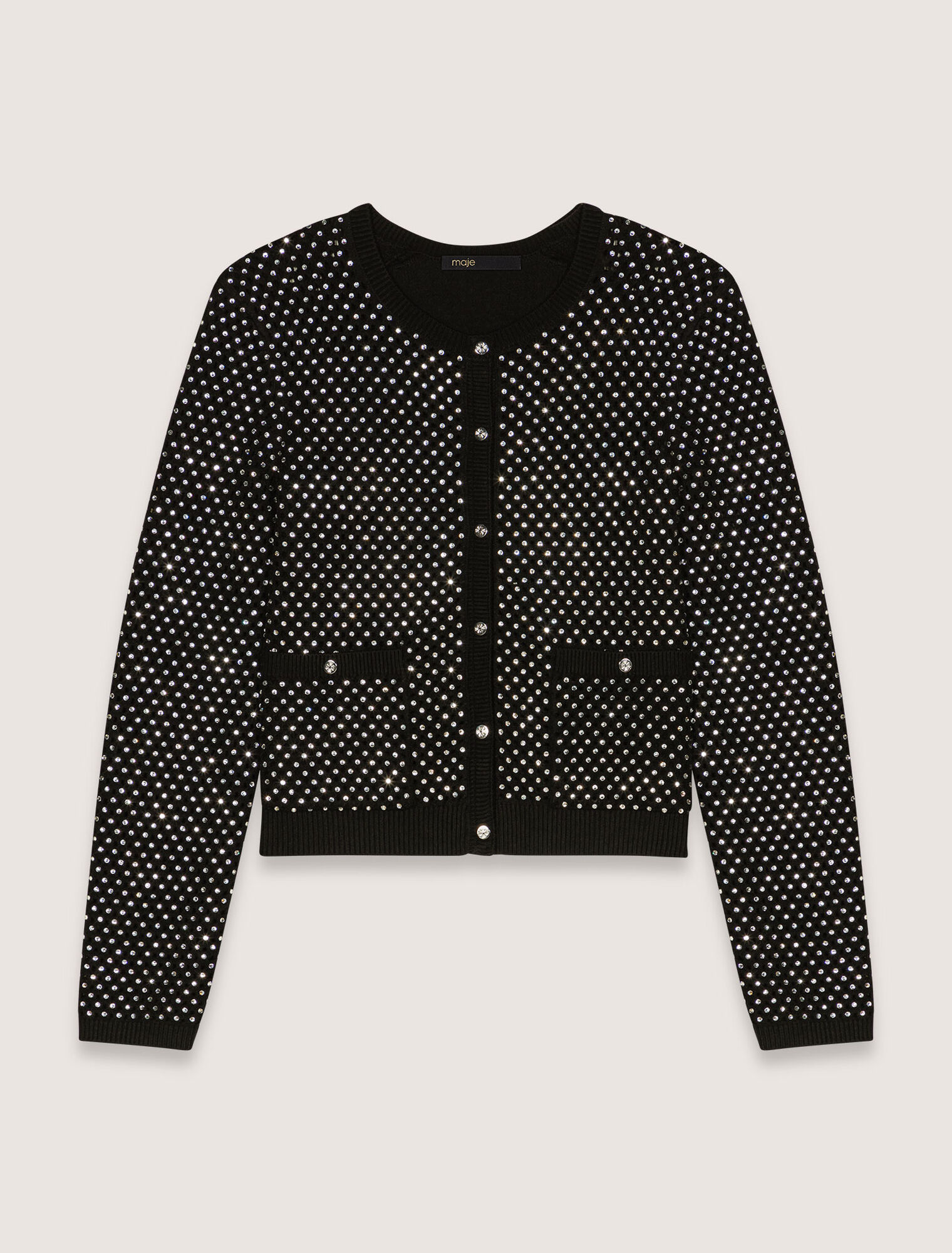Cardigan con strass