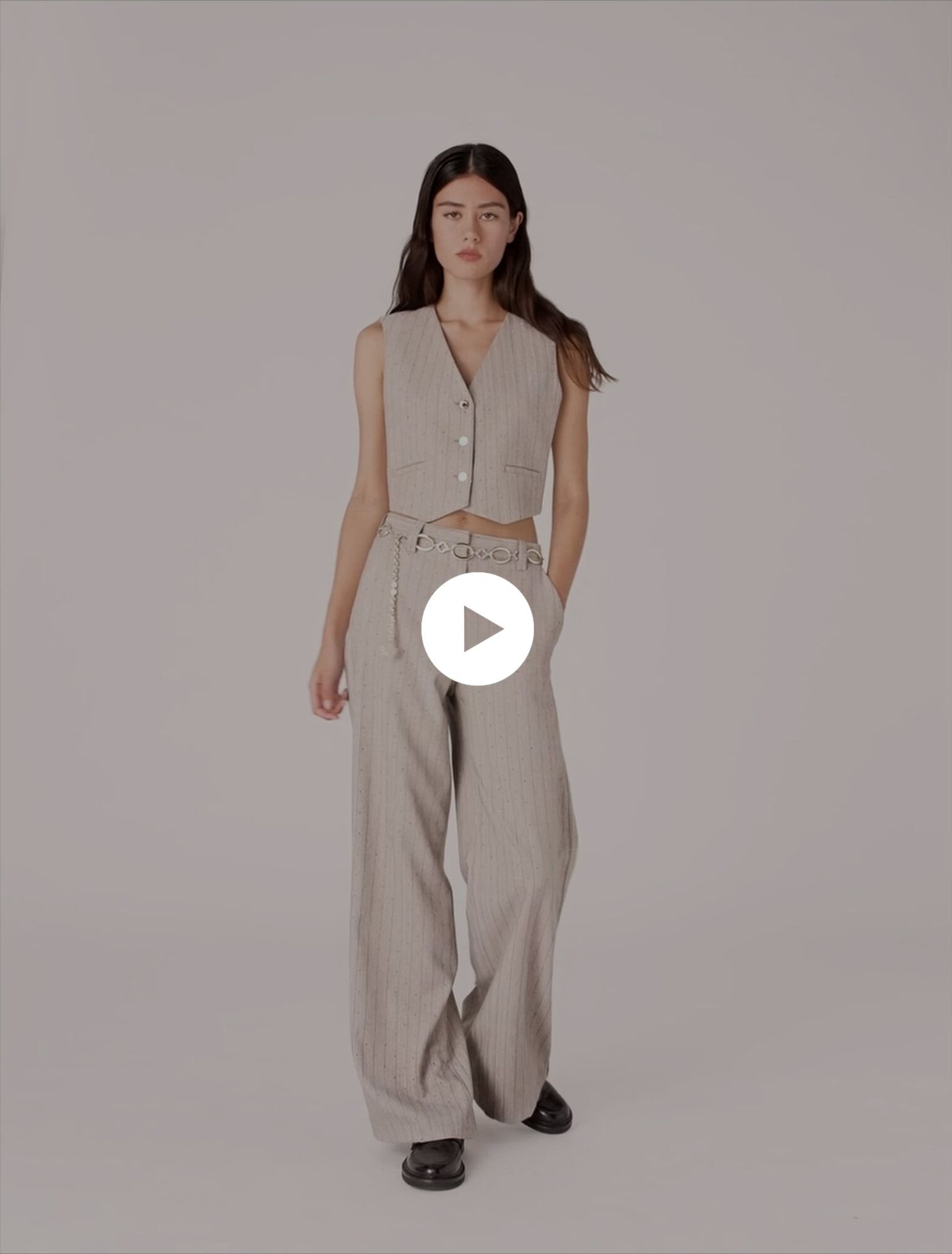 Pantaloni da tailleur con strass