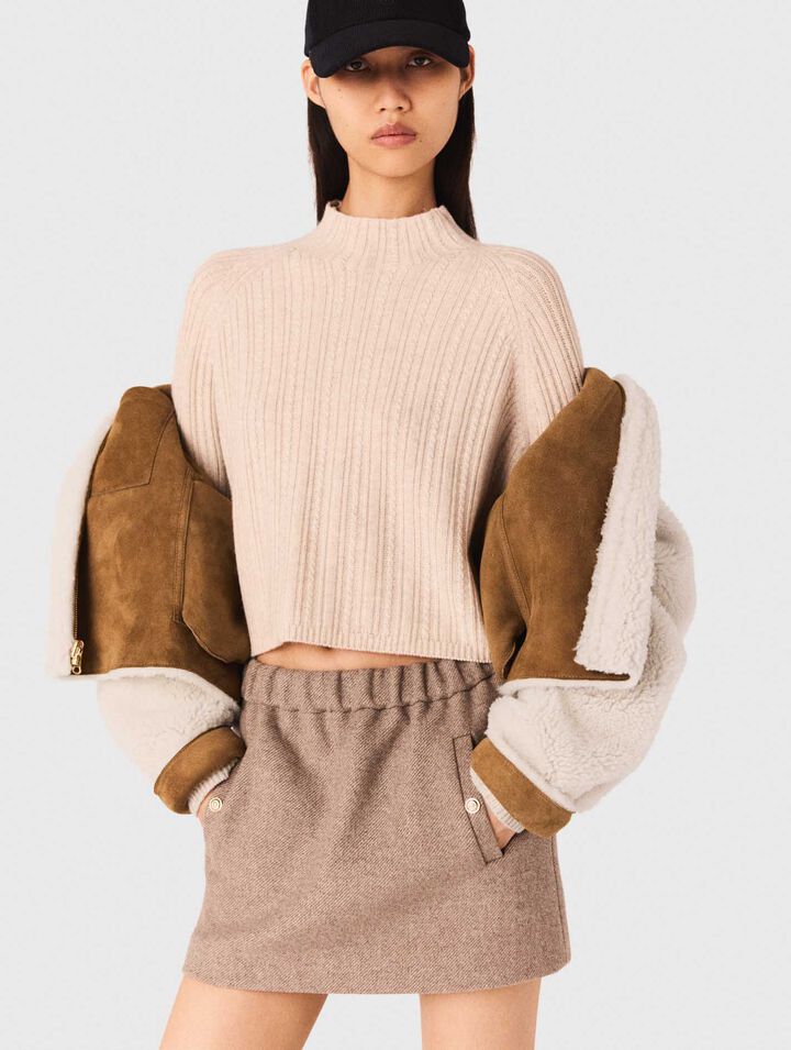 Cappotto shearling reversibile
