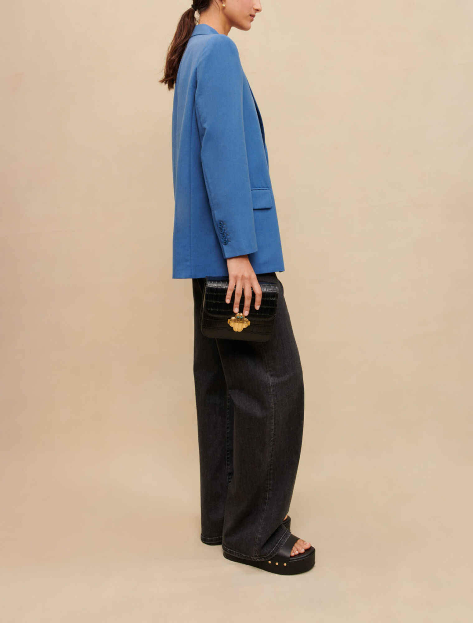 Giacca dritta blu