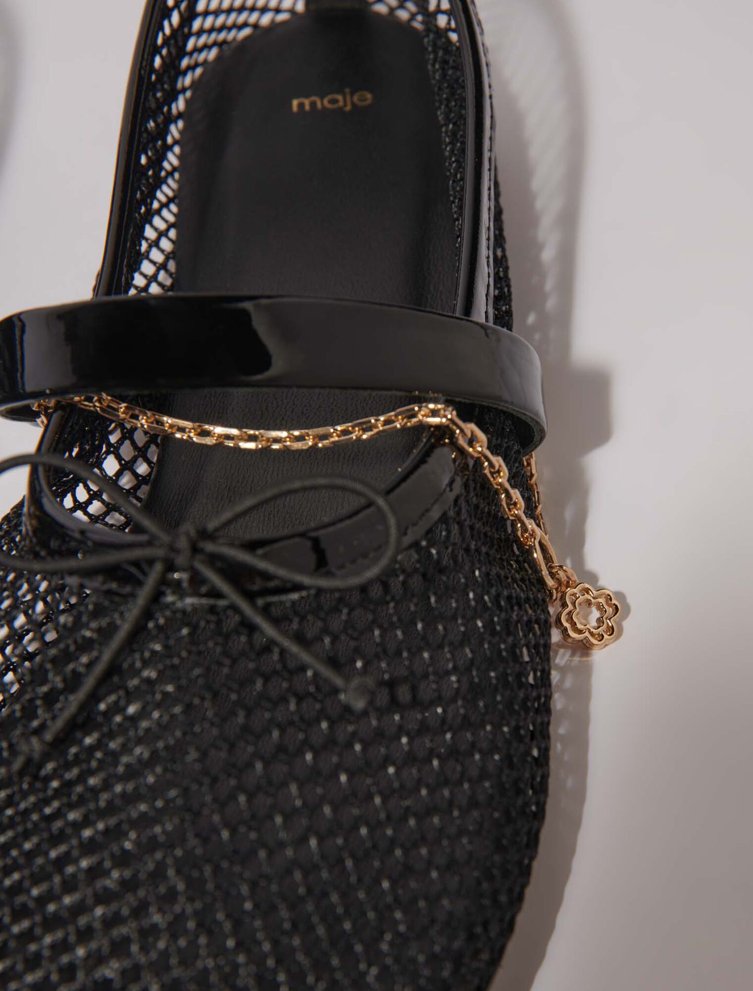 Ballerine in tessuto a rete