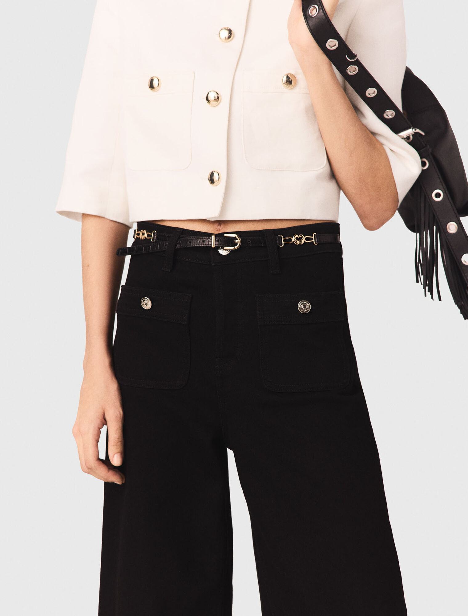 Cintura fine in pelle coccodrillo