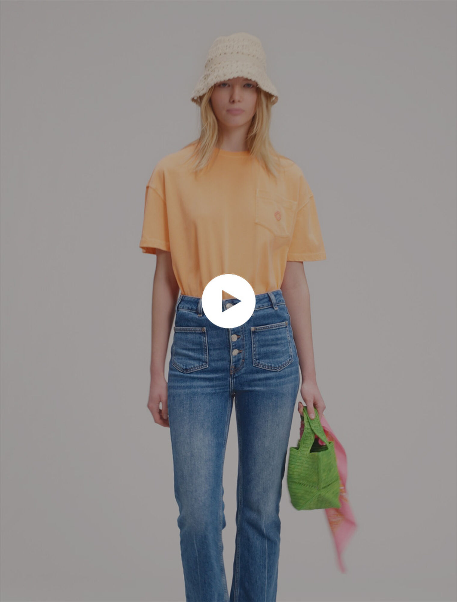 Jeans in denim con tasche